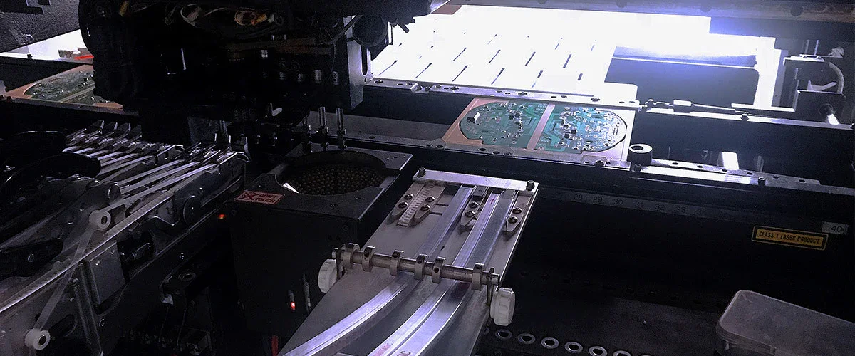 PCB panel in SMT equipment and process context